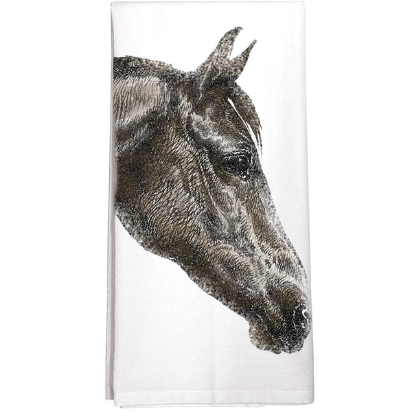 Montgomery Street Designs - Dark Horse Tea Towel - Quail Hollow Tack