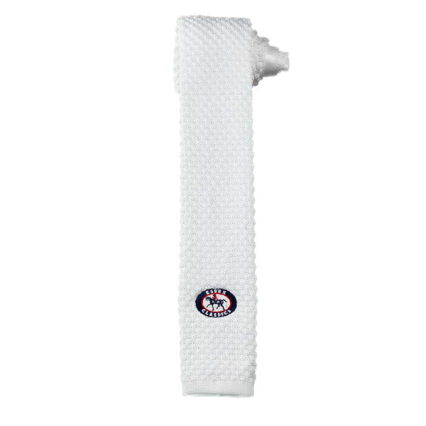 Essex Classics - White Knit Men's Necktie - Quail Hollow Tack