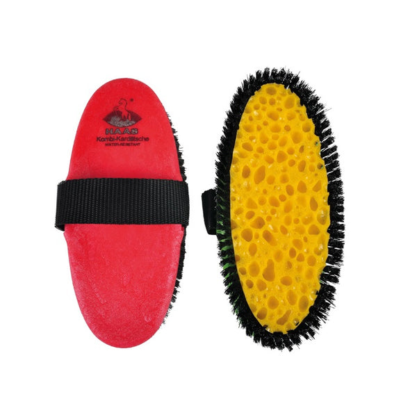 Haas - Kombi Brush with Sponge - Quail Hollow Tack