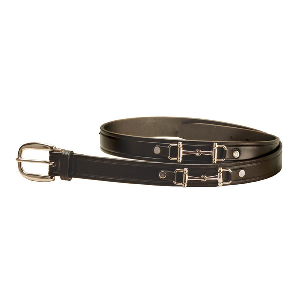 Tory Leather - Belt with Snaffle Bits - Quail Hollow Tack