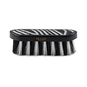Lettia - Black & White Crystal Zebra Design Brushes - Quail Hollow Tack