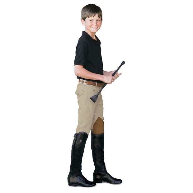 Ovation - Boys 4 Pocket Euroweave Breech - Quail Hollow Tack