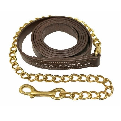 Walsh - Leather Lead With 24" Chain - Quail Hollow Tack