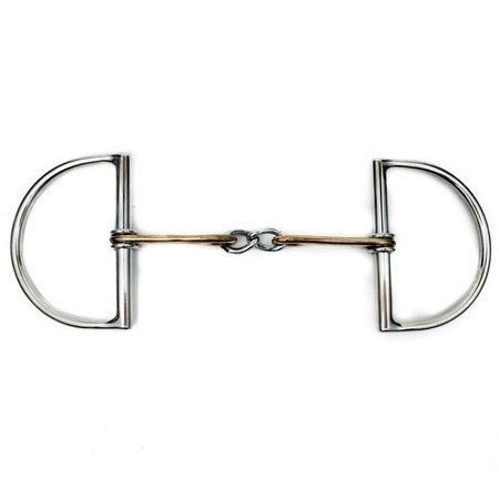 Equusport - D Ring Figure 8 Bit - Brass - Quail Hollow Tack