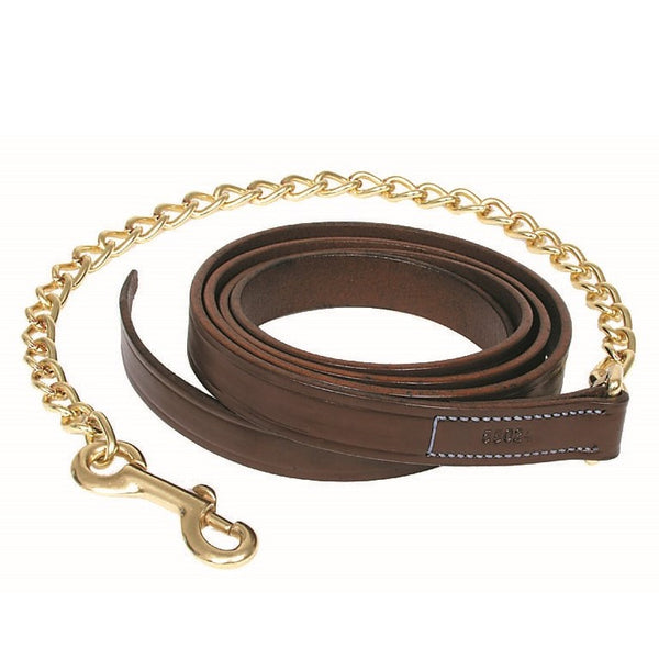 Walsh - Leather Lead With 24" Chain - Quail Hollow Tack