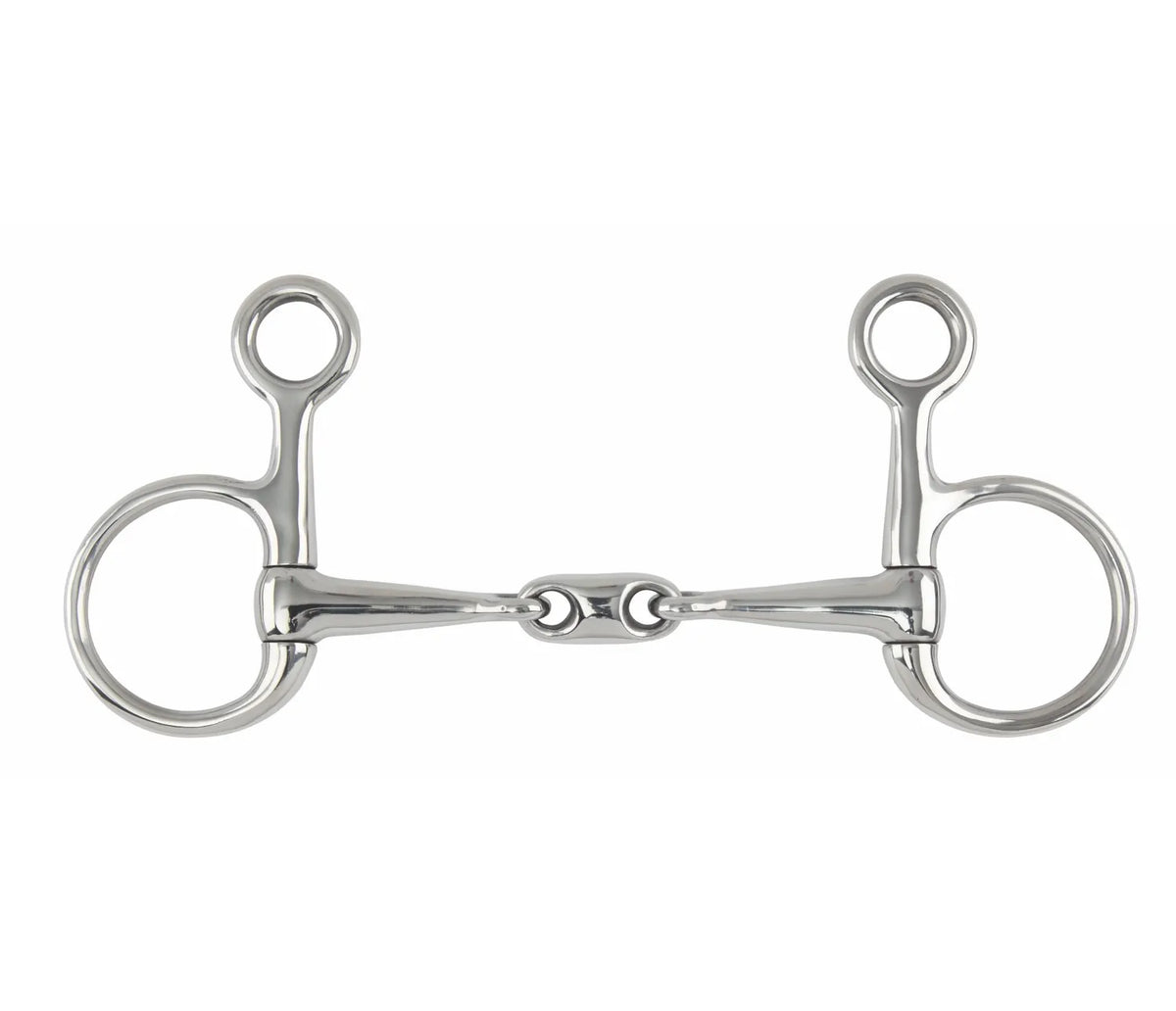 Shires Hanging Cheek Snaffle - Morso A Giunto Singolo Per Cavallo, Design Anti-Infila Lingua