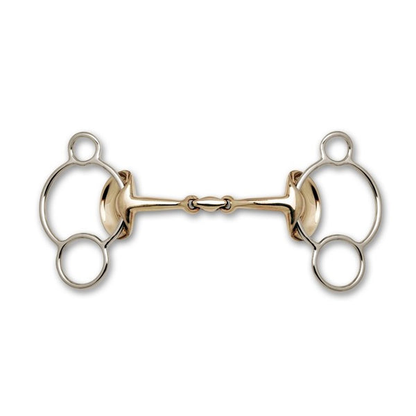 Stubben - Golden Wings 3-Ring Gag Bit - Quail Hollow Tack