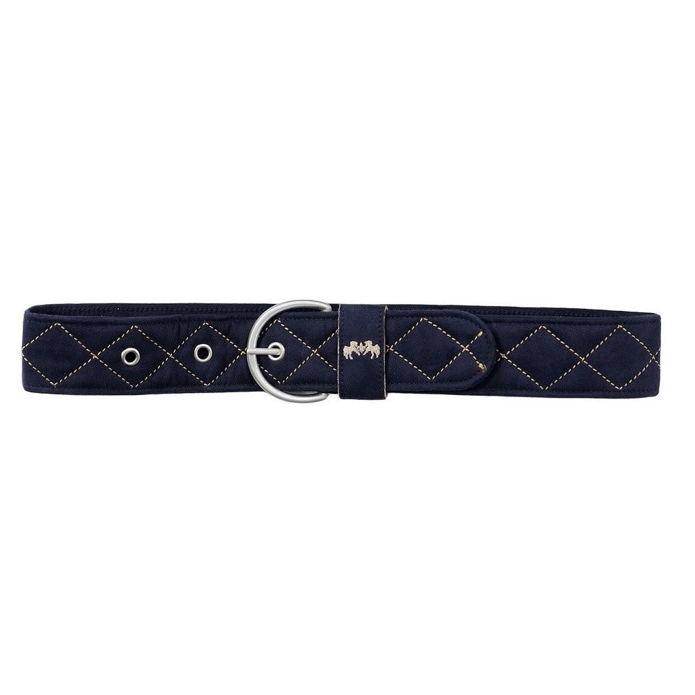 Equine Couture - Quilted Suede Belt - Navy - Quail Hollow Tack