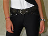 Equine Couture - Quilted Suede Belt - Black - Quail Hollow Tack
